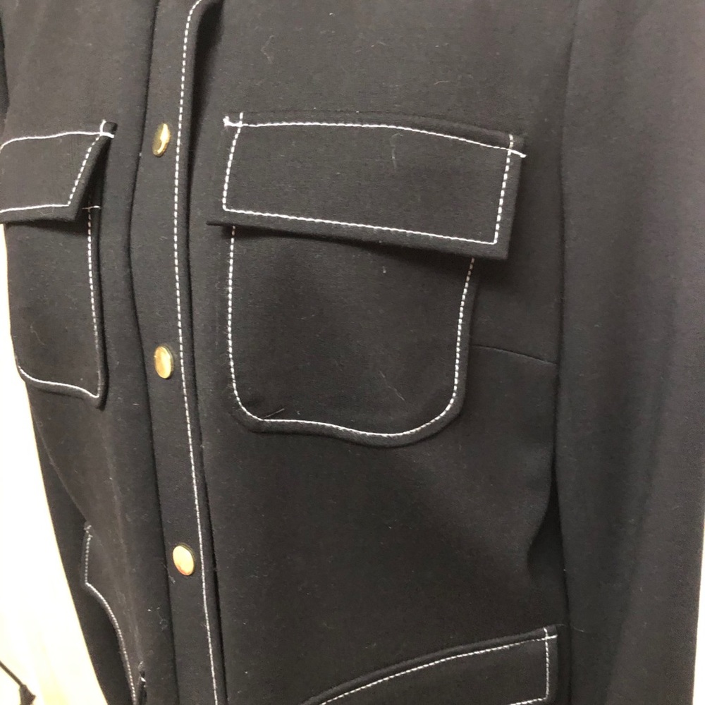 Rafaella black blazer w/ contrast stitching - Picture 4 of 8